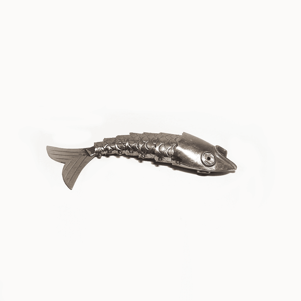 Vintage Flaschenöffner Fischform Silber