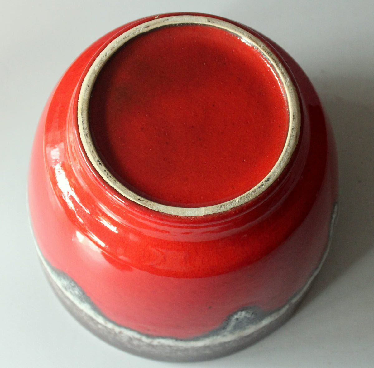 Vintage Blumentopf Fat Lava Keramik Übertopf