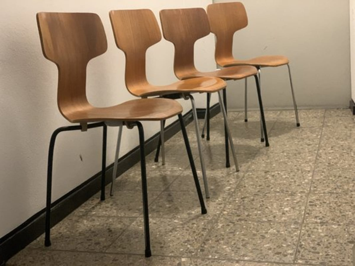 Vintage Stuhl 3103 Hammer Chair von Arne Jacobsen für Fritz Hansen Set von 2