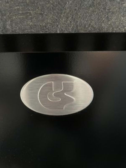 Vintage Couchtisch von Peter Draenert für Draenert, Granitplatte schwarz, Chrombein