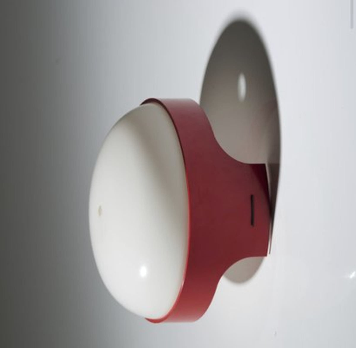 Vintage Wandleuchte Noviglio von Joe Colombo für Kartell Rot Weiß