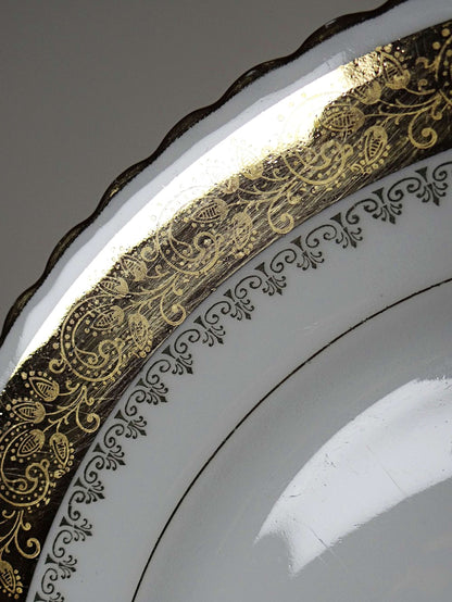 Set von 6 Vintage Teller von ADP Royal Limoges, Porzellan vergoldet