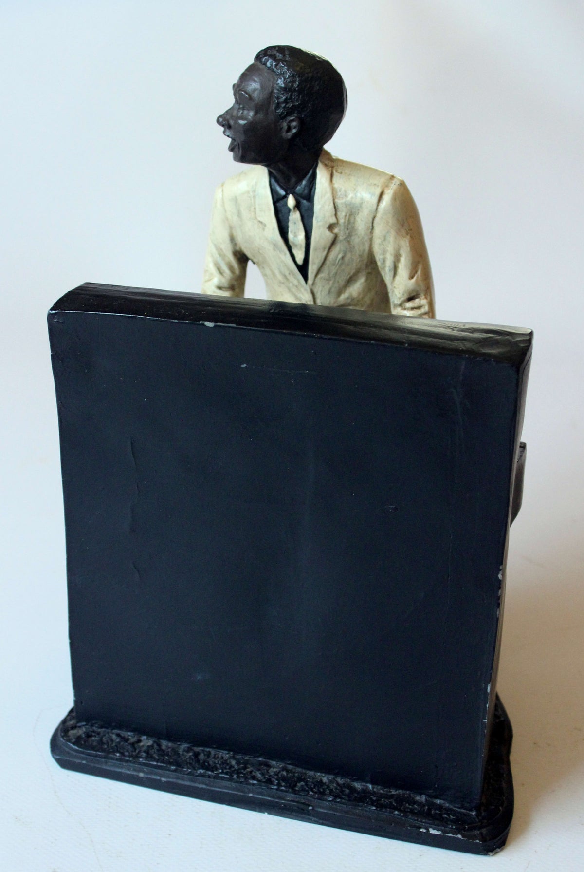 Vintage Skulptur Klavierspieler Jazz-Musiker aus Resin