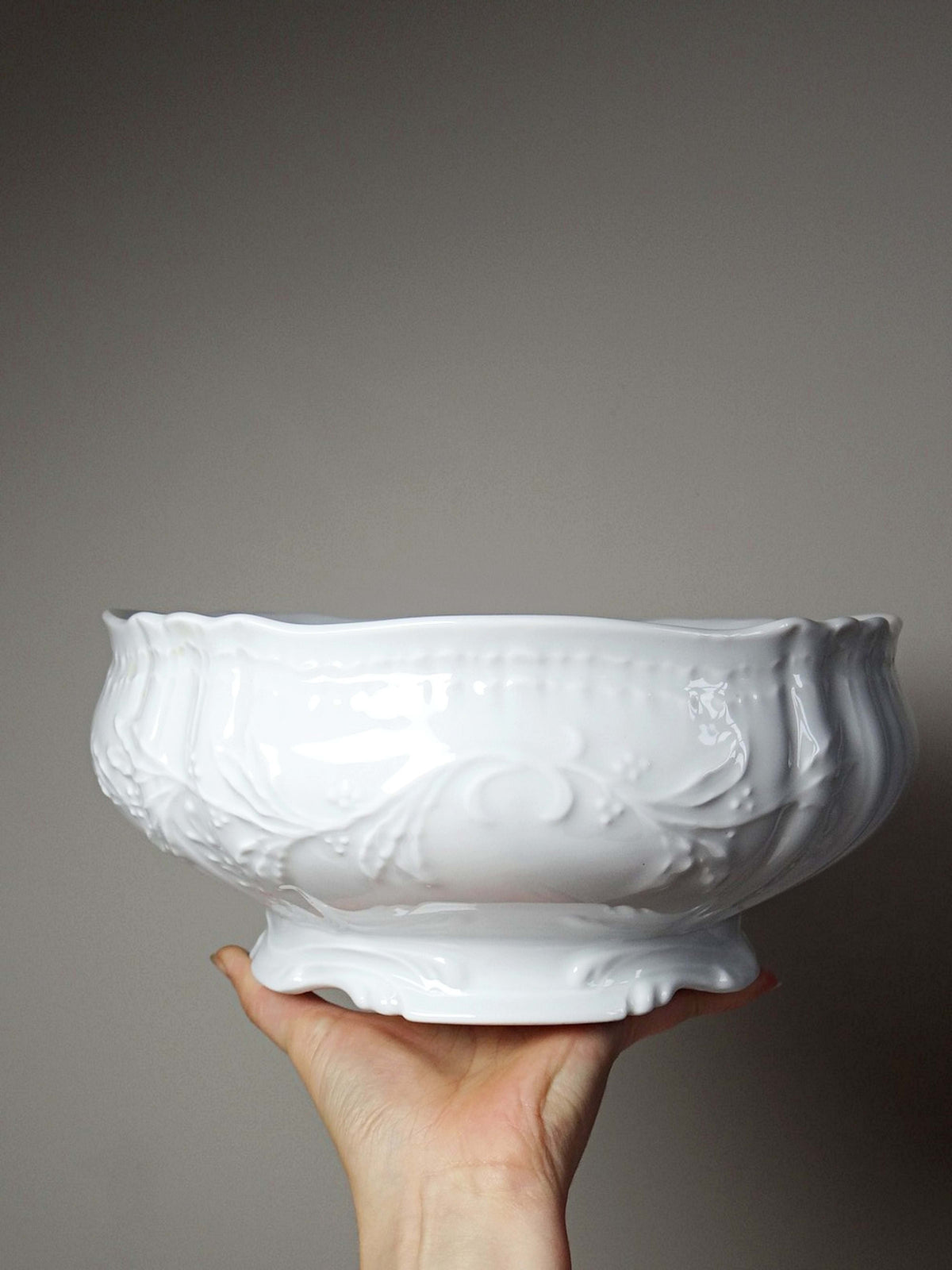 Vintage Salatschüssel "Louvre", Bernardaud zugeschrieben, Limoges Porzellan