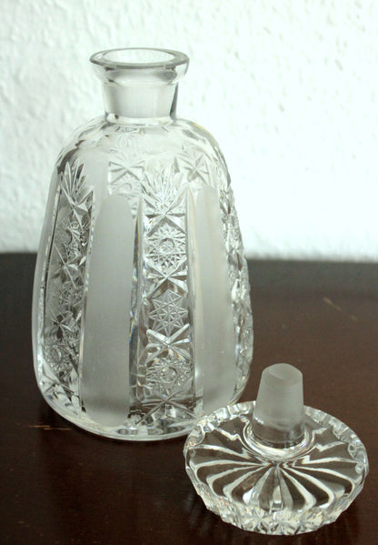 Vintage Karaffen-Set mit 5 Likörgläsern und Florentiner Tablett, Böhmen