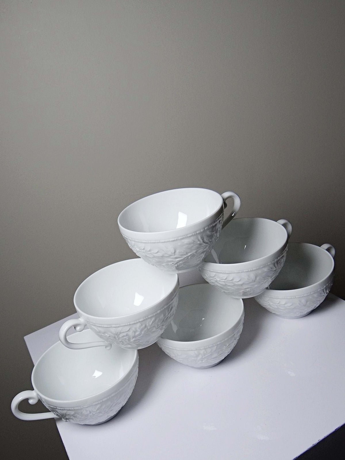 Set von 6 Vintage Tassen 'Louvre' von Bernardaud Limoges