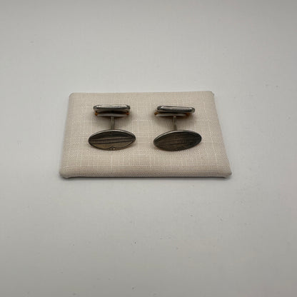 Vintage Manschettenknopf Black Onyx Rectangle von Studio Silvr