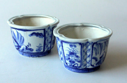 Set von 2 Vintage Blumentöpfe im asiatischen Stil