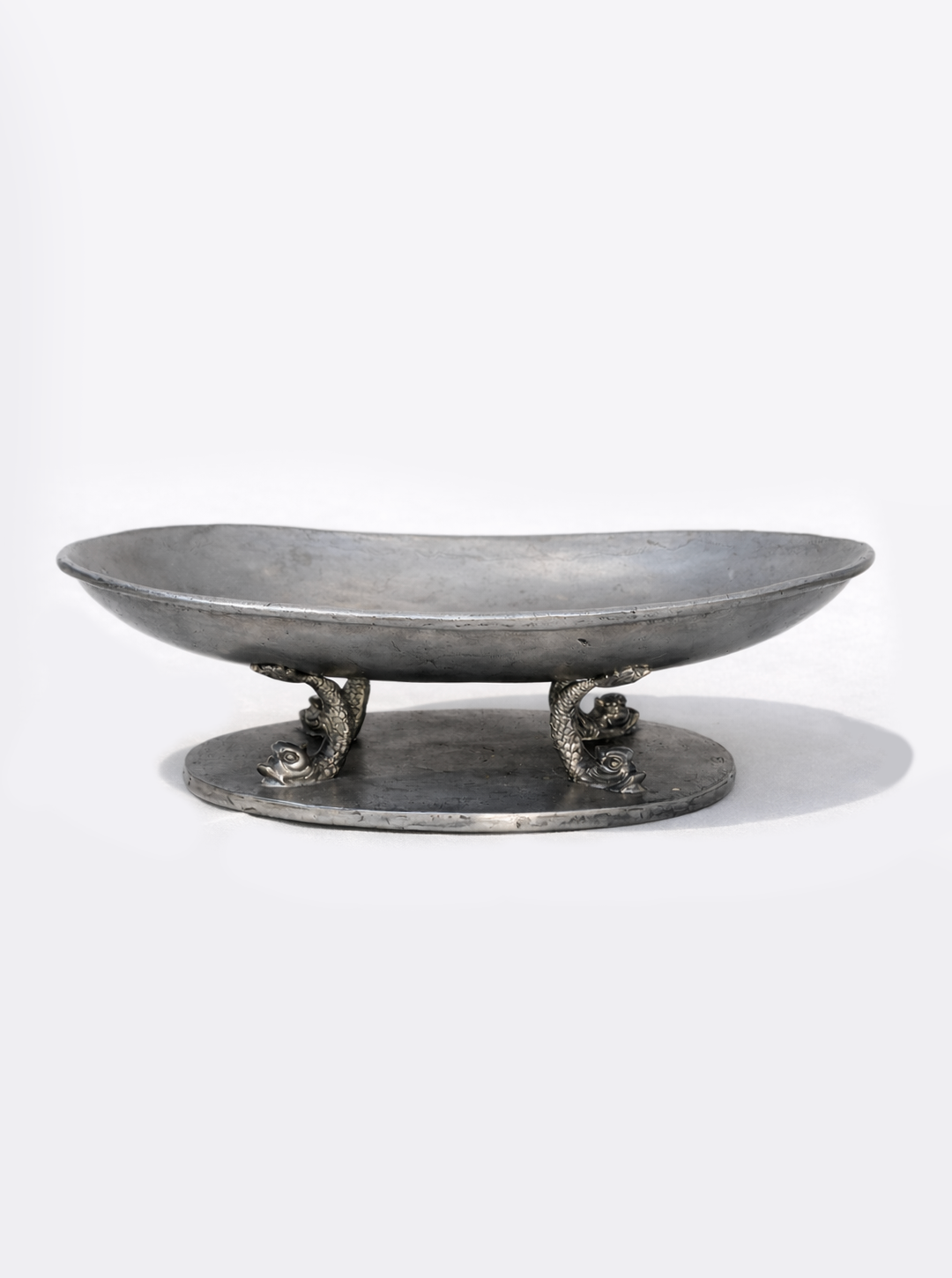 Vintage Obstschale Zinn groß