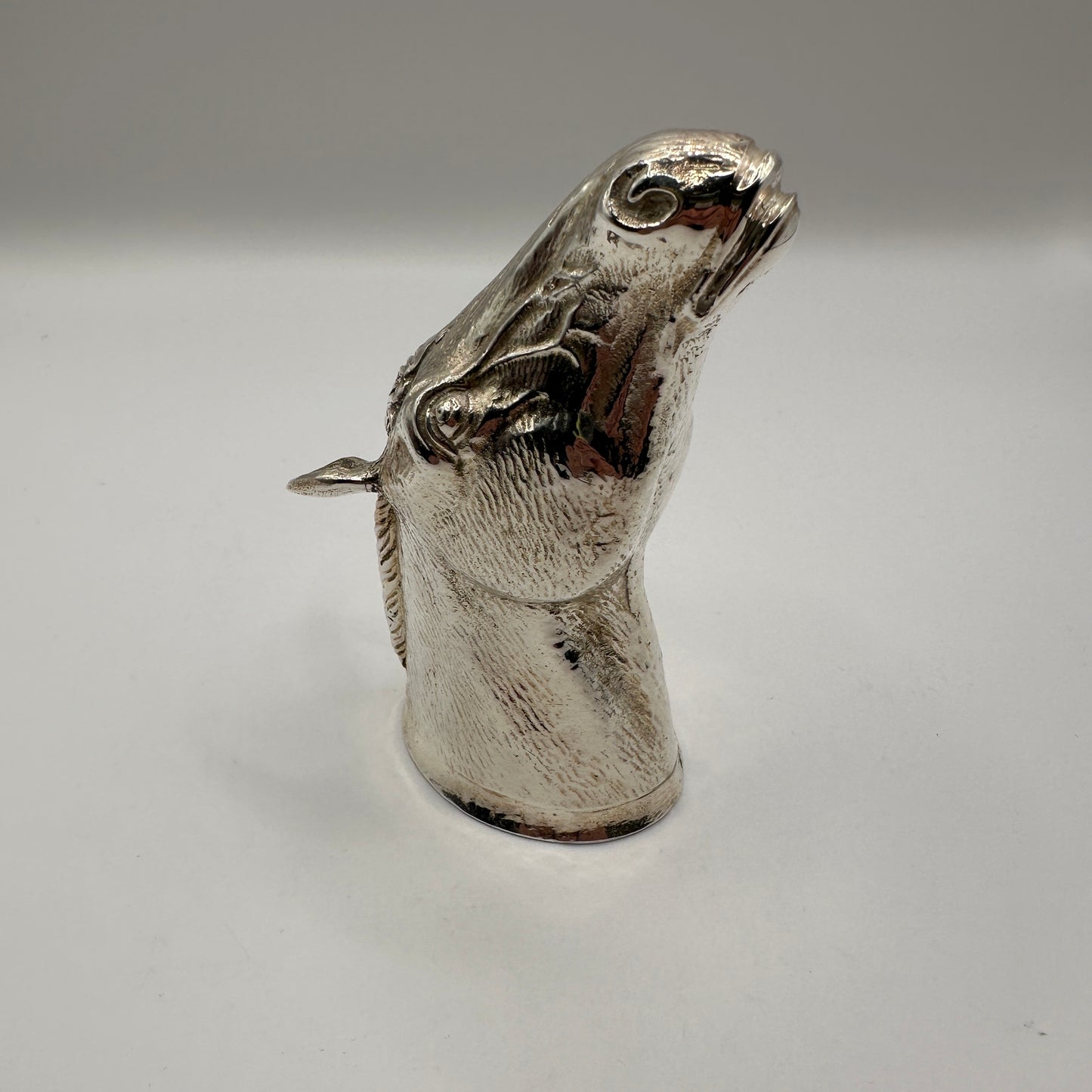 Vintage Flaschenöffner Pferdekopf silber schwer von unbekannt für unbekannt