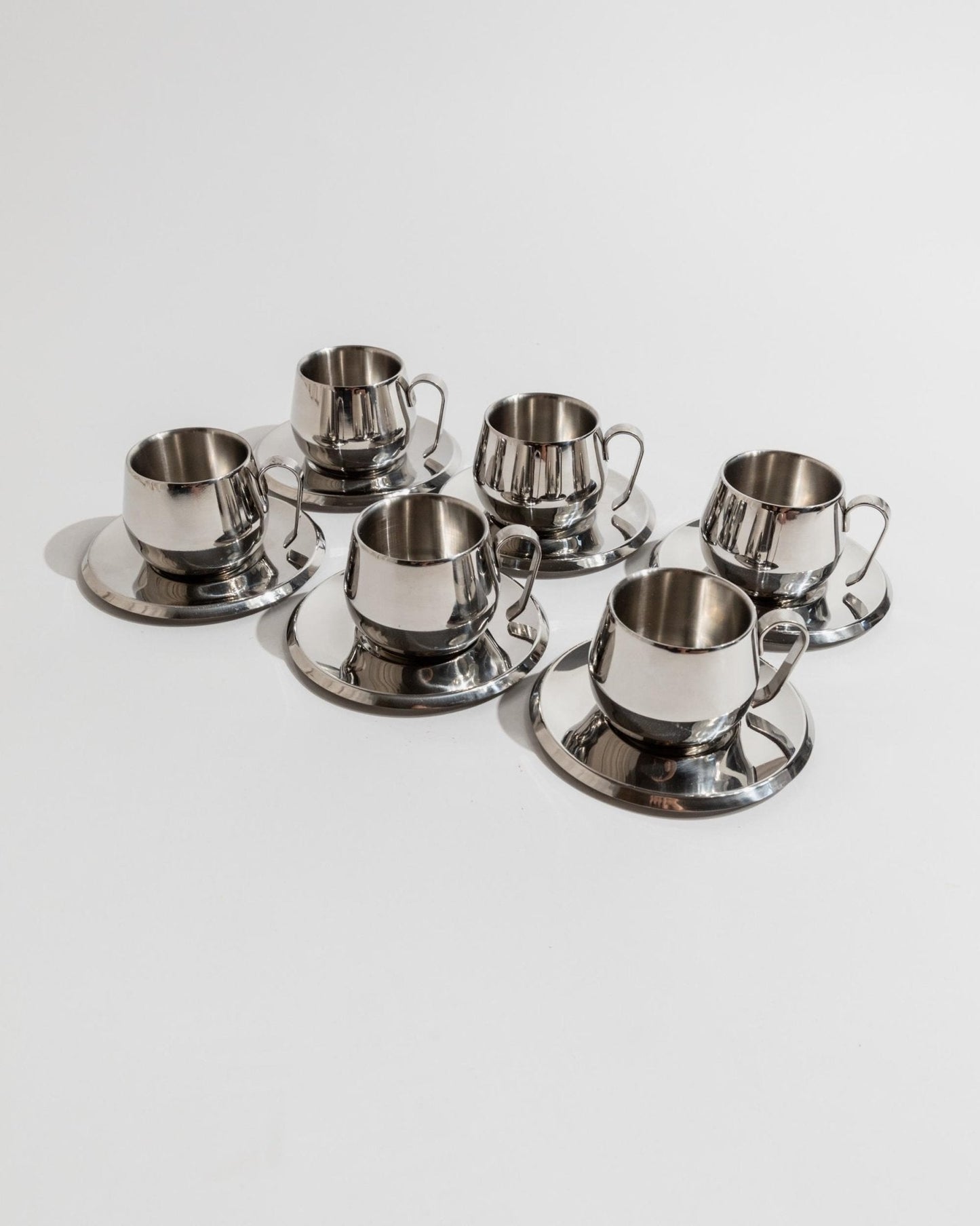 Vintage Kaffeeset Orchidea von Gnutti für INOXPRAN, 5-teilig, Moka Caffettiera, unbenutzt