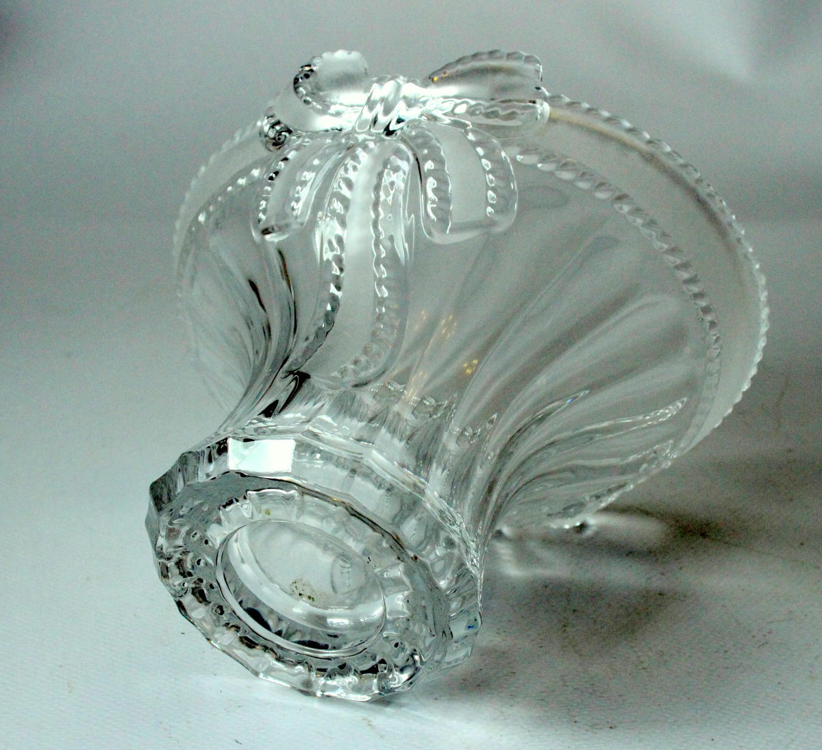 Vintage Bonboniere Bleikristall von Anna Hütte, Art Deco