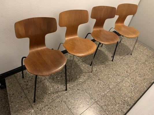 Vintage Stuhl 3103 Hammer Chair von Arne Jacobsen für Fritz Hansen Set von 2