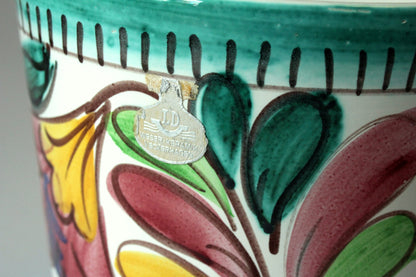 Vintage Blumentopf Weser Keramik Veckerhagen mit floralen Motiven