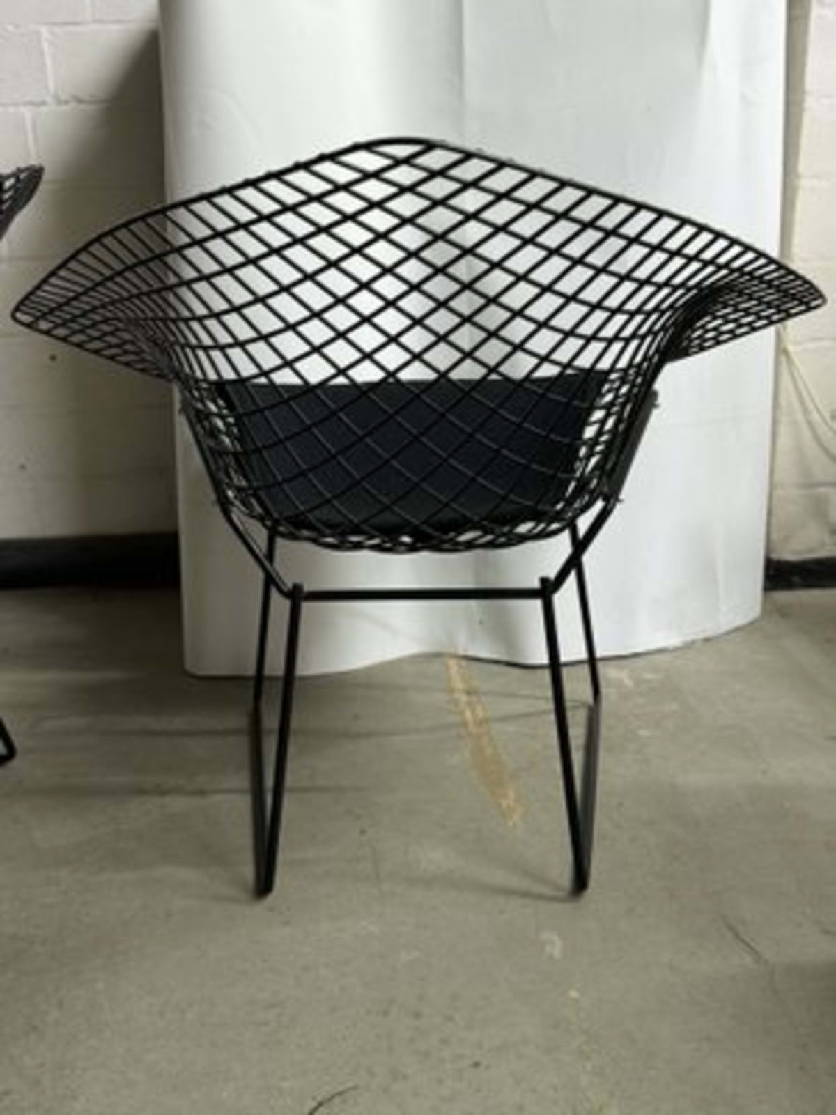 Vintage Set von 2 Diamond Chair 421 von Harry Bertoia für Knoll International schwarz