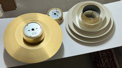 Vintage Deckenleuchte Verona von Svend Middelboe für Nordisk Solar Set von 2 Messing