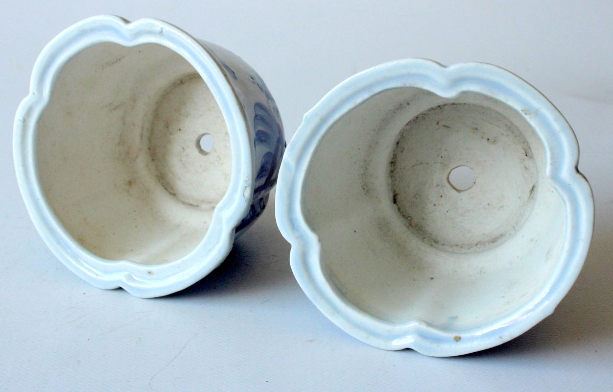 Set von 2 Vintage Blumentöpfe im asiatischen Stil
