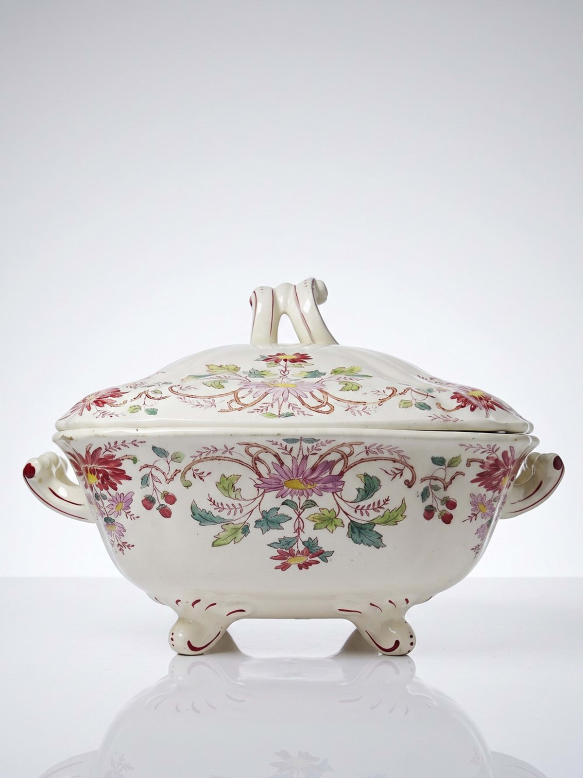 Vintage Terrine "Pâquerettes" von Longchamp, Art Nouveau