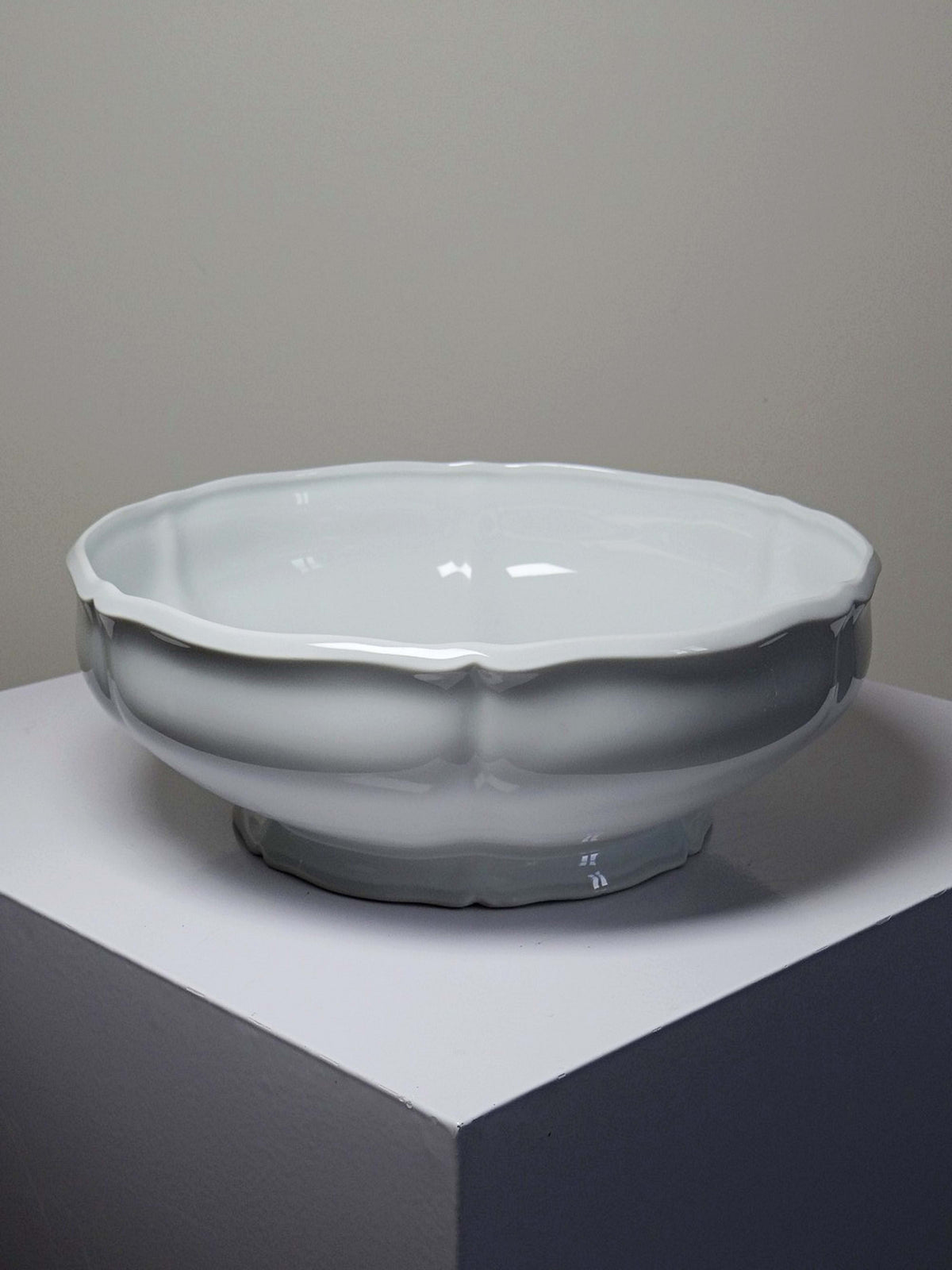 Vintage Salatschale Limoges Porzellan, polylobierter Rand