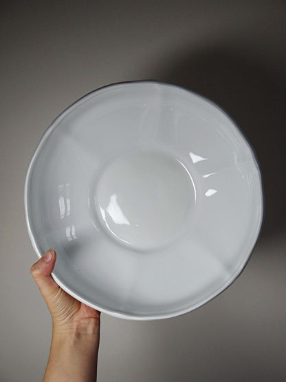 Vintage Salatschale Limoges Porzellan, polylobierter Rand