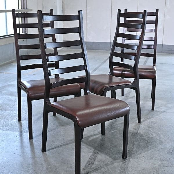 Set von 4 Vintage Ladder Back Stuhl von Mitsumasa Sugasawa für Tendo