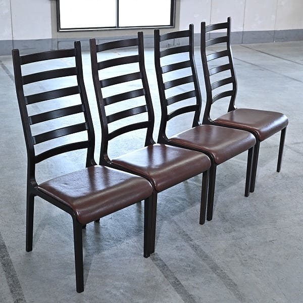 Set von 4 Vintage Ladder Back Stuhl von Mitsumasa Sugasawa für Tendo