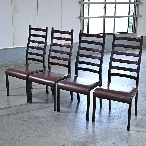 Set von 4 Vintage Ladder Back Stuhl von Mitsumasa Sugasawa für Tendo