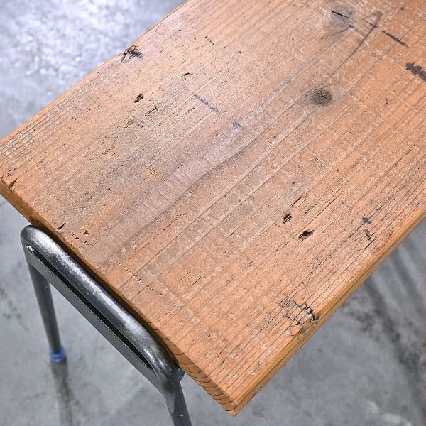 Vintage Hocker FACT von Sugiyama Seisakusho Set von 2 aus Sugi-Holz und Eisen