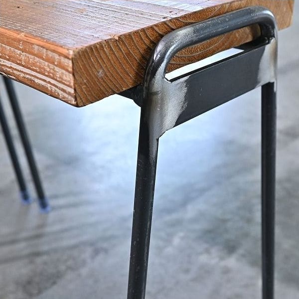 Vintage Hocker FACT von Sugiyama Seisakusho Set von 2 aus Sugi-Holz und Eisen