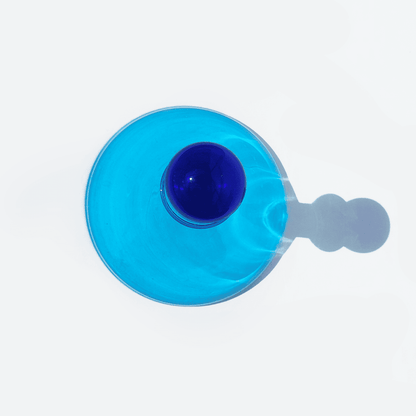 Vintage glass bottle blue and turquoise