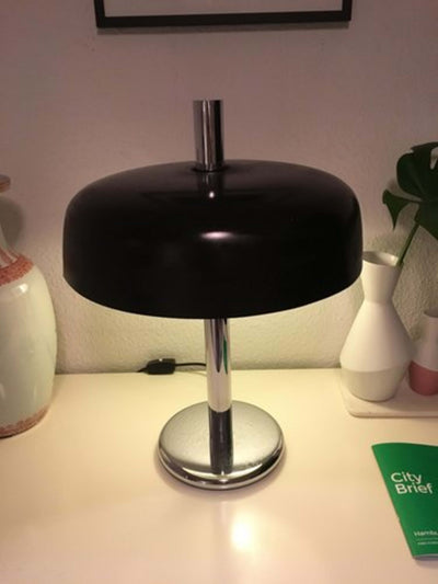 Lampe de table vintage Bauhaus par Egon Hillebrand pour Hillebrand Lighting, chrome noir