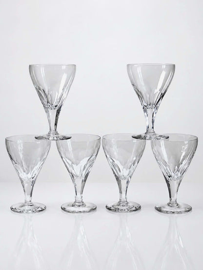 Set von 8 Vintage Kristallgläser zugeschrieben Moser, Böhmen