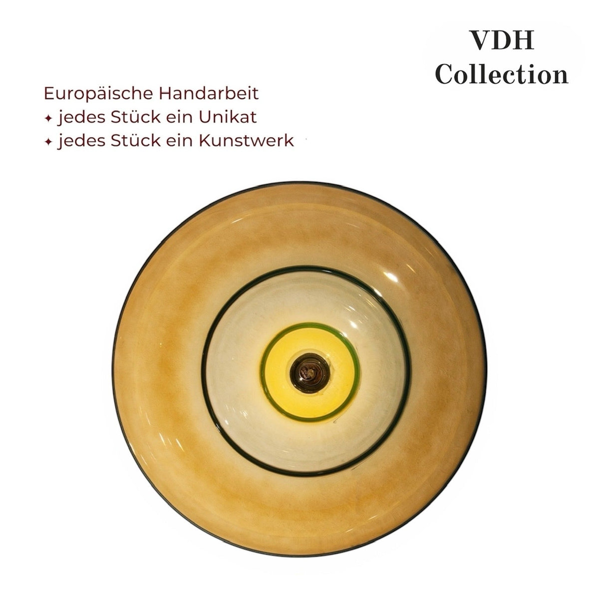 "Halo Forest" Pendant Light by VDH Collection, Glass in Brown-Green