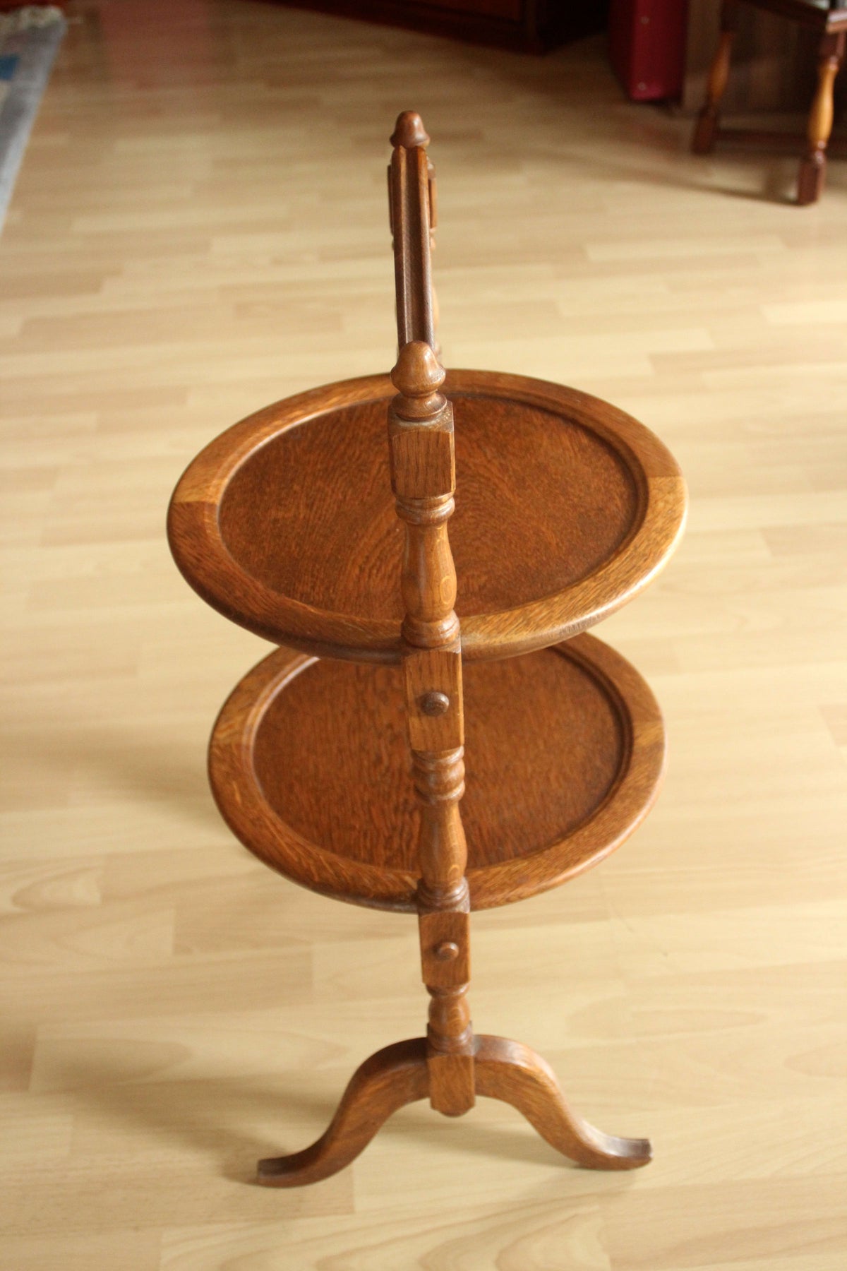 Vintage Etagere Beistelltisch aus Eiche, 1940er