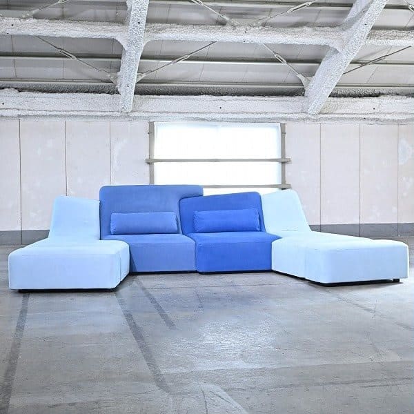 Vintage Sofa ROSETConfluences von Philippe Nigro für Ligne Roset mit Hocker-Set