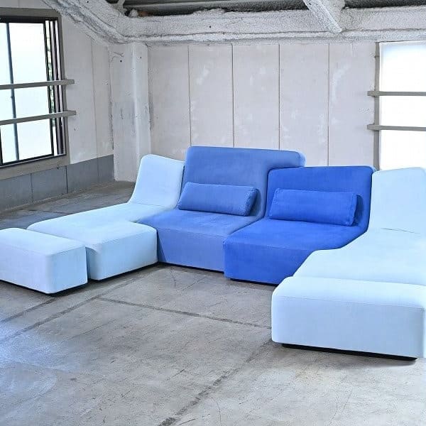 Vintage Sofa ROSETConfluences von Philippe Nigro für Ligne Roset mit Hocker-Set