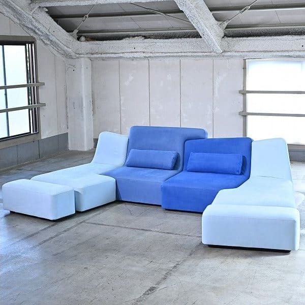 Vintage Sofa ROSETConfluences von Philippe Nigro für Ligne Roset mit Hocker-Set