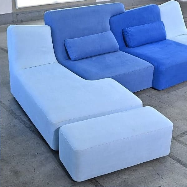 Vintage Sofa ROSETConfluences von Philippe Nigro für Ligne Roset mit Hocker-Set