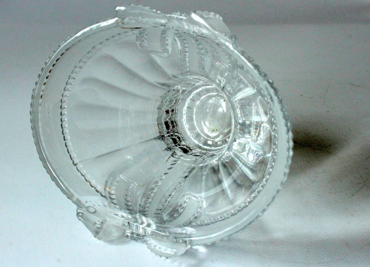 Vintage Bonboniere Bleikristall von Anna Hütte, Art Deco