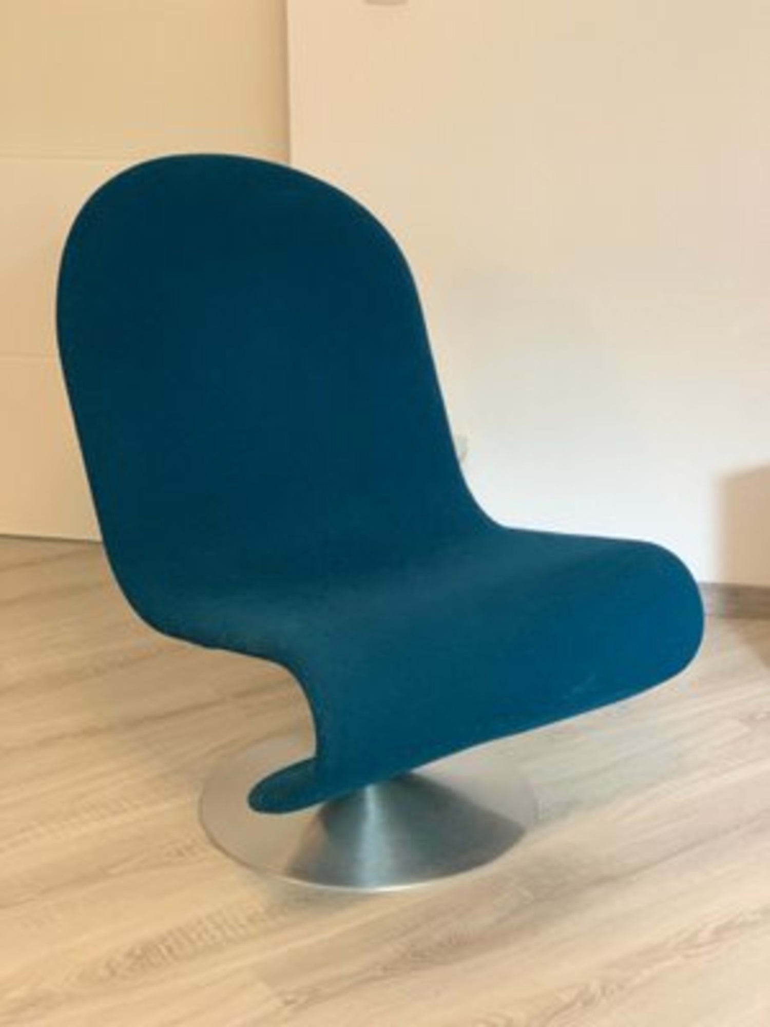 Vintage Lounge Chair 1-2-3 von Verner Panton für Fritz Hansen türkisblau