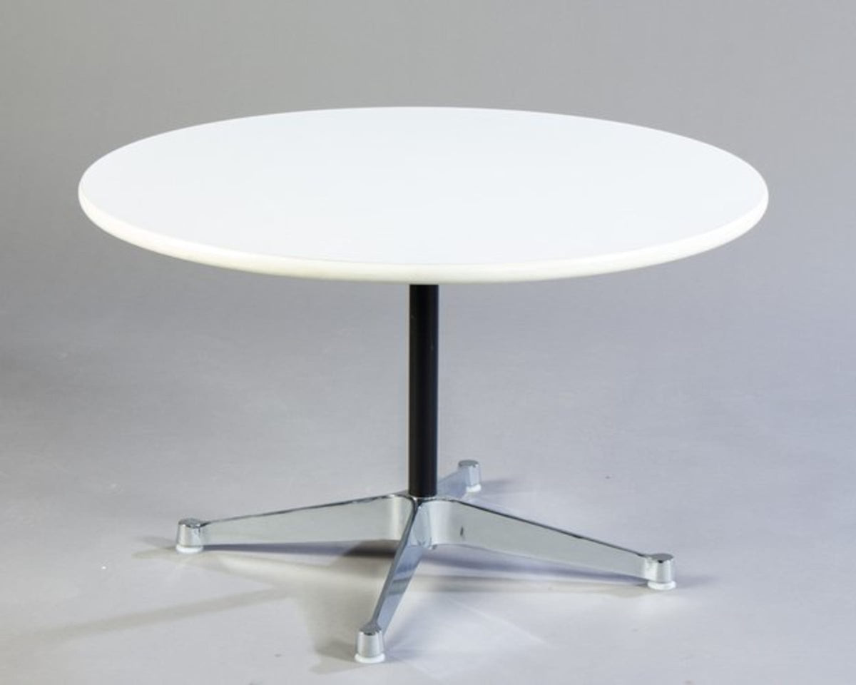 Vintage Couchtisch von Charles und Ray Eames für Herman Miller weiß schwarz silber