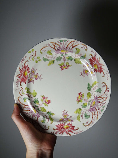 Set von 4 Vintage Dessertteller "Pâquerettes" von Longchamp