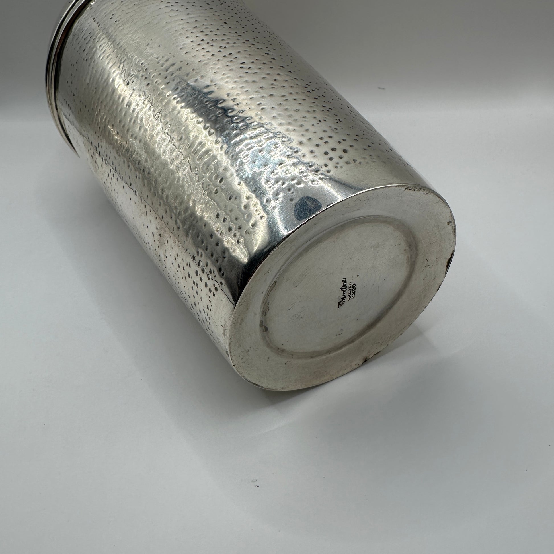 Seltener Martelé Cocktail Shaker 925er Sterling Silber handgehämmert
