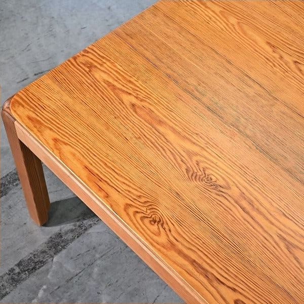 Vintage Beistelltisch aus Kiefernholz, quadratisch, skandinavisch, gebraucht