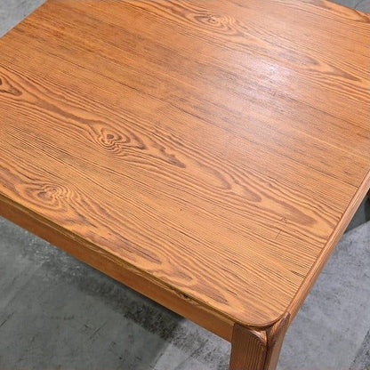Vintage Beistelltisch aus Kiefernholz, quadratisch, skandinavisch, gebraucht