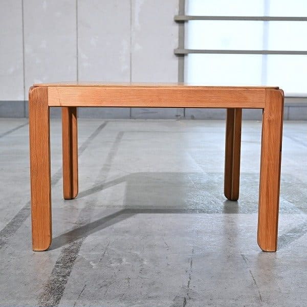 Vintage Beistelltisch aus Kiefernholz, quadratisch, skandinavisch, gebraucht