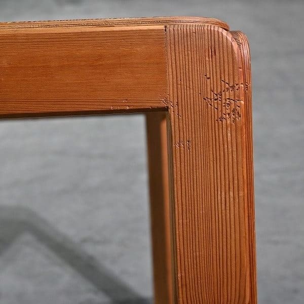 Vintage Beistelltisch aus Kiefernholz, quadratisch, skandinavisch, gebraucht