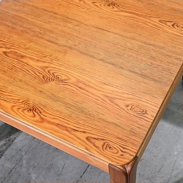 Vintage Beistelltisch aus Kiefernholz, quadratisch, skandinavisch, gebraucht