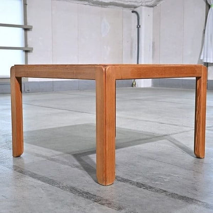 Vintage Beistelltisch aus Kiefernholz, quadratisch, skandinavisch, gebraucht