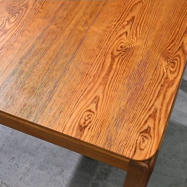 Vintage Beistelltisch aus Kiefernholz, quadratisch, skandinavisch, gebraucht